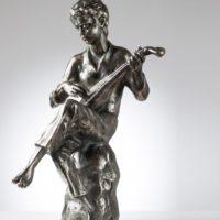 Lautenspieler Silber-Bronze